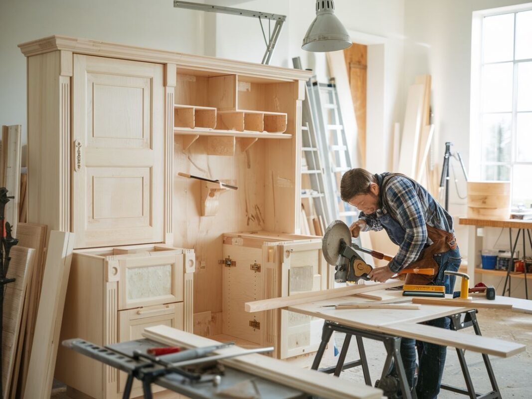 Narzędzia stolarskie używane do budowy kuchni